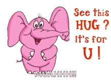 Hug Pink GIF - Hug Pink Elephant GIFs