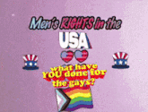 a poster that says men 's rights in the usa on it