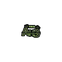 a neon green logo for the trio aws on a white background