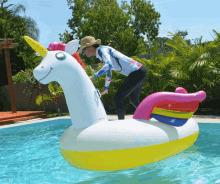 Pool Fail Unicorn GIF - Pool Fail Unicorn Swimming GIFs