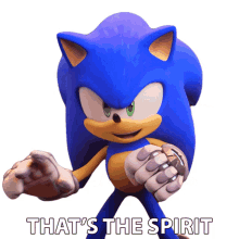 thats the spirit sonic the hedgehog sonic prime thats the right attitude go for it