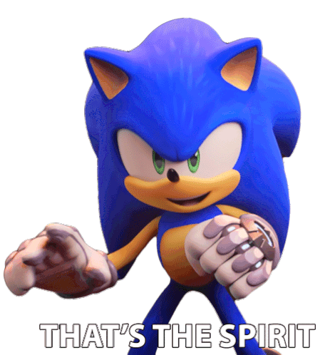 Thats The Spirit Sonic The Hedgehog Sticker - Thats The Spirit Sonic The Hedgehog Sonic Prime Stickers