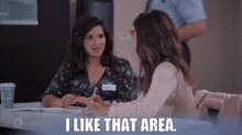 Superstore Amy Sosa GIF - Superstore Amy Sosa I Like That Area GIFs