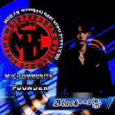 a poster with a man in a suit and the name blackeagle on it