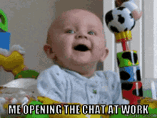 Baby Suprised GIF - Baby Suprised Chat At Work GIFs