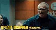 a man says update dropped tonight in a cartoon