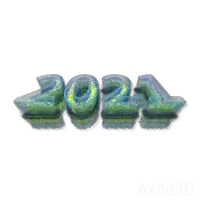 the year 2021 is written in blue and green letters