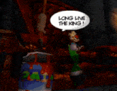 a video game character says i 'm not in a white speech bubble