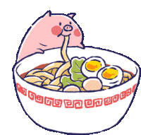 Hungry Piggy Sticker - Hungry Piggy Noodles Stickers