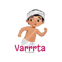 a cartoon drawing of a shirtless man with the name varrrta