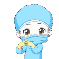 a cartoon illustration of a surgeon wearing a mask