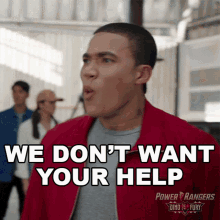 We Dont Want Your Help Zayto GIF - We Dont Want Your Help Zayto Power Rangers Dino Fury GIFs