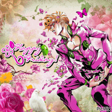a picture of a man in a pink suit with the words happy friday