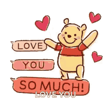 winnie the pooh i love you cute i love you so much