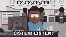 No No No No Listen Listen Steve GIF - No No No No Listen Listen Steve South Park GIFs