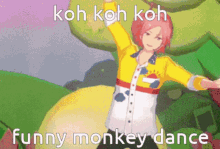 Enstars Kohaku Oukawa GIF - Enstars Kohaku Oukawa Monkey Dance GIFs