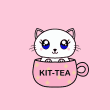 happy cat cute cat kawaii cat tea cat coffee cat