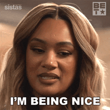 I'M Being Nice Right Now Fatima GIF - I'M Being Nice Right Now Fatima Sistas GIFs