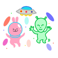 Pink Rabbit Sticker - Pink Rabbit Alien Stickers