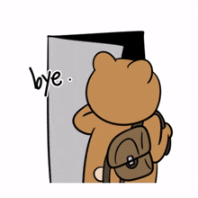 bear animal teddy bye leave