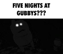 a poster that says five nights at grubbys
