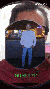 a picture of a man with the name humberto written on the bottom