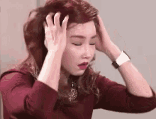 연민정 골치 골치아파 두야 복잡 스트레스 머리 쥐어뜯기 GIF - Yeon Minjung Ugh Frustrated GIFs