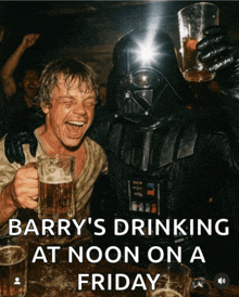 a barry 's drinking at noon on a friday ad