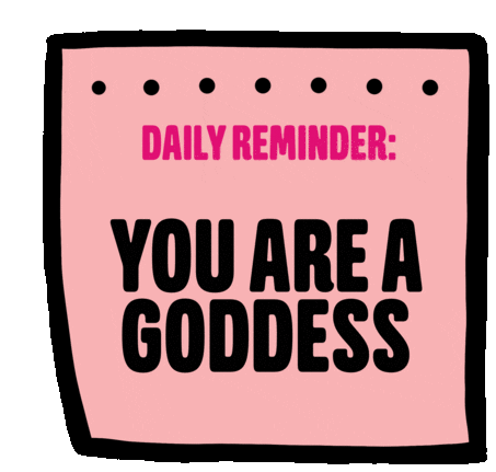 Daily Reminder Goddess Sticker - Daily Reminder Goddess Beautiful Stickers