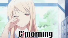 Himawari wake up Naruto animated gif