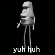 Yuh Huh Moai GIF - Yuh Huh Moai Moai Emoji GIFs