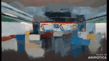 a painting that was made in animatica is displayed