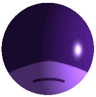 a purple sphere with a white light in the center