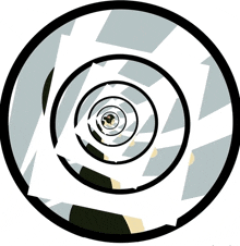 an optical illusion shows a person in a spiral