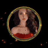 a picture of a woman in a frame with arabic writing
