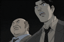 a man in a suit and tie with his mouth open