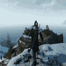 Jumping Geralt Of Rivia GIF - Jumping Geralt Of Rivia The Witcher GIFs