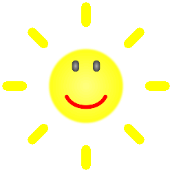 Sun Happy Sun Light Sticker
