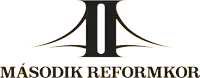 a logo for masodik reformkor is shown on a white backdrop