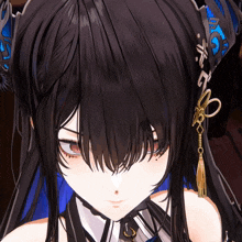 a close up of a girl 's face with a necklace that says ' g ' on it