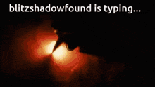 a close up of a person 's mouth with the words blitzshadowfound is typing written above it