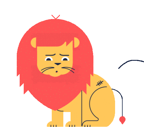 Sad Lion Gets Whipped Sticker - Circus Lion Whip Stickers