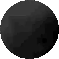 a pixel art of a black circle with a white border