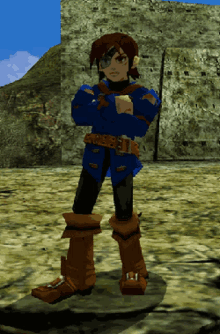 Skies Of Arcadia Vyse GIF - Skies Of Arcadia Vyse Tapping Foot GIFs