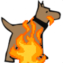 Karel Dog On Fire GIF - Karel Dog On Fire Stupid Dog GIFs