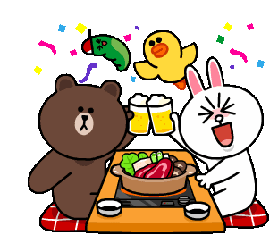 Cony And Brown Cheers Sticker