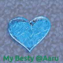a picture of a heart with an arrow through it and the words " my besty @aaru "