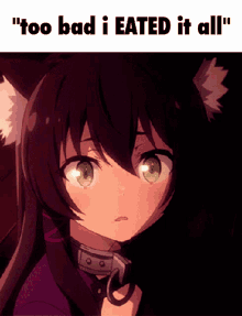 anime girl anime cry cry meme eated