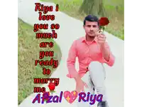 a man in a pink shirt is holding a red rose and says riya i love you so much are you ready to marry me