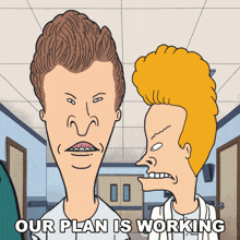 Our Plan Is Working Beavis And Butt-head GIF - Our Plan Is Working Beavis And Butt-head All According To Plan GIFs